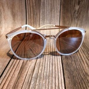 White & Rose Gold Sunglasses